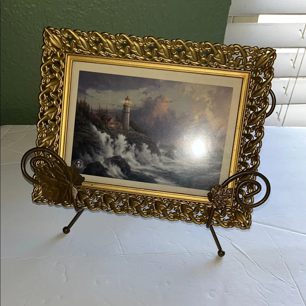 Vintage Elegant Easel Gold and Brown Leaf Book Stand